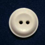 B4434 14mm Natural White Gloss 2 Hole Button - Ribbonmoon