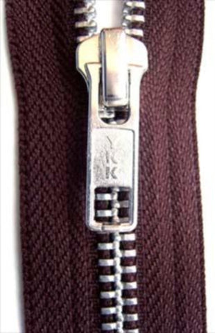 Z4877 51cm Brown YKK Metal Teeth No.5 Open End Zip