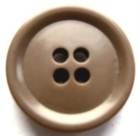 B17439 22mm Deep Beige Brown 4 Hole Button - Ribbonmoon