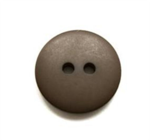 B16613 17mm Taupe Brown Soft Sheen 2 Hole Button - Ribbonmoon