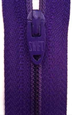 Z0556 41cm Deep Purple Nylon No.3 Closed End Zip - Ribbonmoon