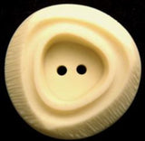 B8593 30mm Cream Chunky Matt 2 Hole Button - Ribbonmoon