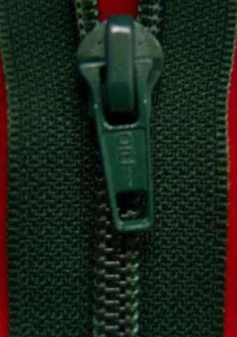 Z2420 Optilon 51cm Forest Green Nylon No.5 Open End Zip - Ribbonmoon