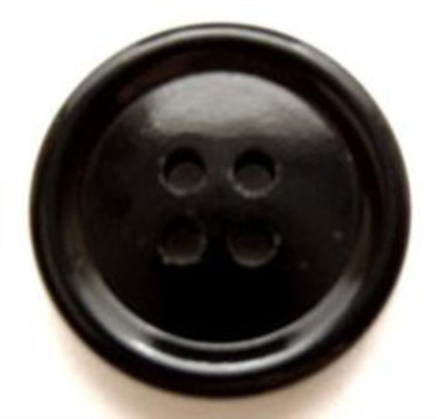 B8201 19mm Black Gloss 4 Hole Button - Ribbonmoon