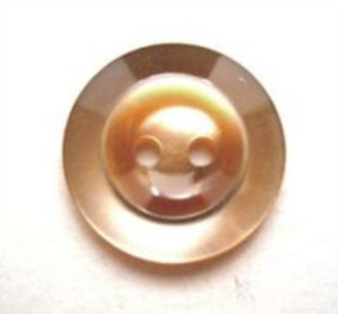 B8078 16mm Fawn Brown Pearlised Polyester 2 Hole Button