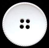 B17834 22mm Brilliant White 4 Hole Button, Mill Edge Rim - Ribbonmoon