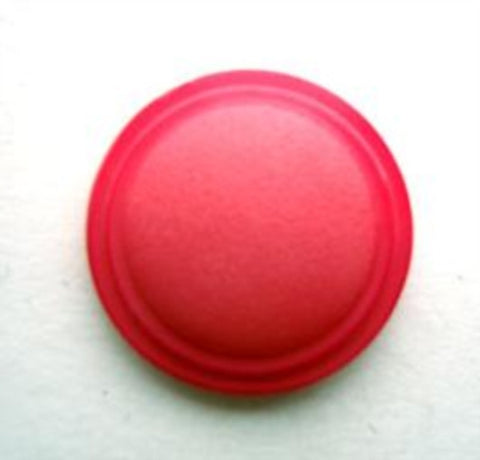 B9189 18mm Geranium Pink Domed Matt Shank Button - Ribbonmoon