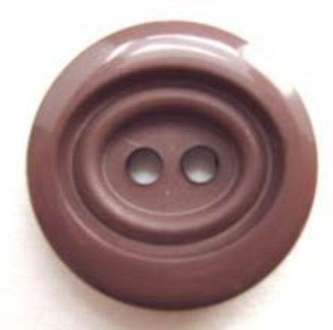 B5328 19mm Rosy Brown Matt Centre 2 Hole Button - Ribbonmoon