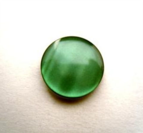 B14382 15mm Hunter Green Pearlised Polyester Shank Button - Ribbonmoon