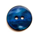 B9067 17mm Dark Royal Blue Real Akoya Shell 2 Hole Button - Ribbonmoon