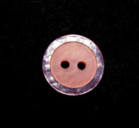 B16172 14mm Peach Melba Iced Matt Centre 2 Hole Button - Ribbonmoon