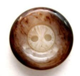 B6862 18mm Browns and Natural Chunky High Gloss 2 Hole Button - Ribbonmoon