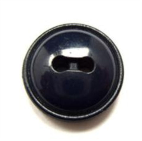 B11125 18mm Navy High Gloss-Very Domed Surface 2 Hole Button