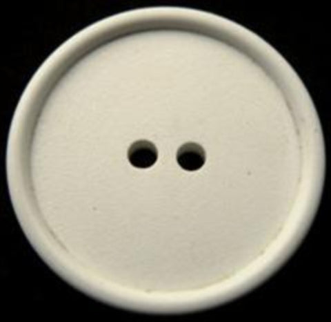 B17661 25mm Natural White Matt Centre 2 Hole Button - Ribbonmoon