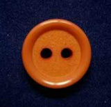 B4425 14mm Pale Dusky Orange Matt Centre 2 Hole Button - Ribbonmoon