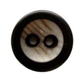 B1962 18mm Black, Natural and Brown Chunky Gloss 2 Hole Button - Ribbonmoon