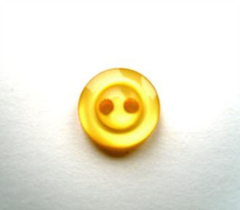 B17727 11mm Dusky Yellow Pearlised Polyester 2 Hole Button - Ribbonmoon