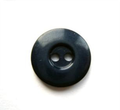 B17375 16mm Navy Gloss 2 Hole Button - Ribbonmoon
