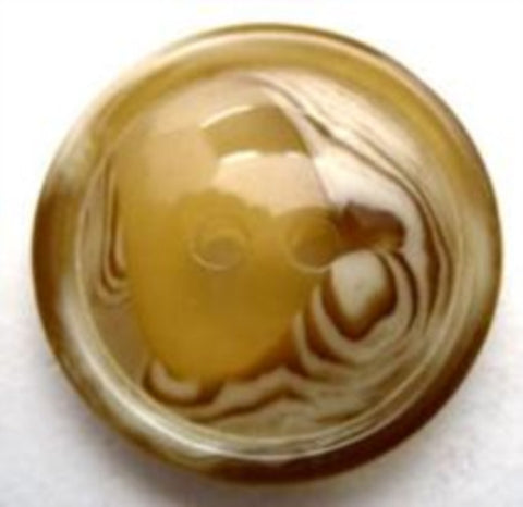 B9819 22mm Honey Aaran Gloss 2 Hole Button - Ribbonmoon