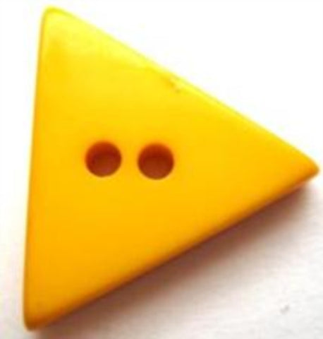 B6426 24mm Gold Yellow Gloss Triangle Shaped 2 Hole Button