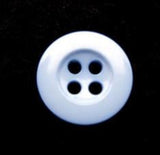 B7899 15mm Pale Blue Gloss Trouser or Brace Type 4 Hole Button - Ribbonmoon