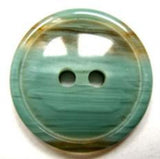 B15606 23mm Tonal Petrol and Moss Green High Gloss 2 Hole Button - Ribbonmoon