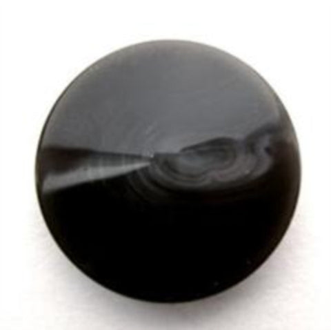 B13005 20mm Black Glossy Centre Point Button, Hole Built into the Back - Ribbonmoon