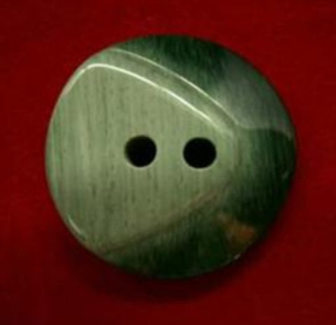 B13349 20mm Frosted Forest Green Chunky Gloss 2 Hole Button