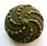 B8456 20mm Dark Sage Green Textured Shank Button - Ribbonmoon