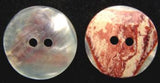 B7358 20mm Reversible Shell/Marble Effect Iridescent 2 Hole Button - Ribbonmoon