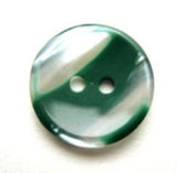 B11515 18mm Jade Green and Pearl Variegated Polyester 2 Hole Button - Ribbonmoon