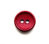 B12760 13mm Scarlet Berry Matt Centre 2 Hole Button - Ribbonmoon