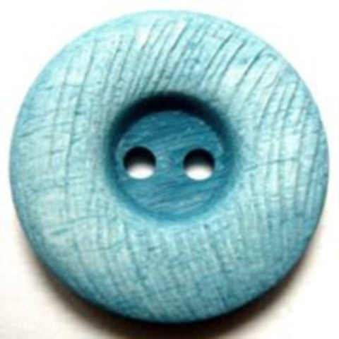 B10941 23mm Tonal Turquoise Blue Textured Matt 2 Hole Button - Ribbonmoon