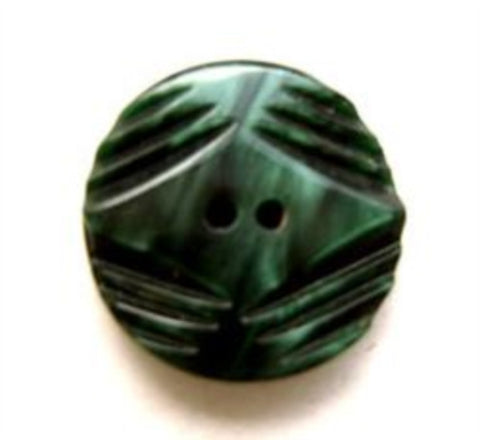 B7471 16mm Tonal Holly Green Chunky 2 Hole Button - Ribbonmoon