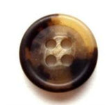 B5323 15mm Dark Brown and Naturals Bone Sheen 4 Hole Button - Ribbonmoon