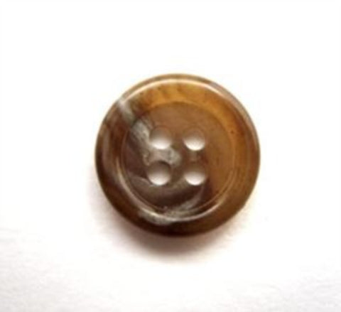 B11716 15mm Tonal Browns 4 Hole Button - Ribbonmoon