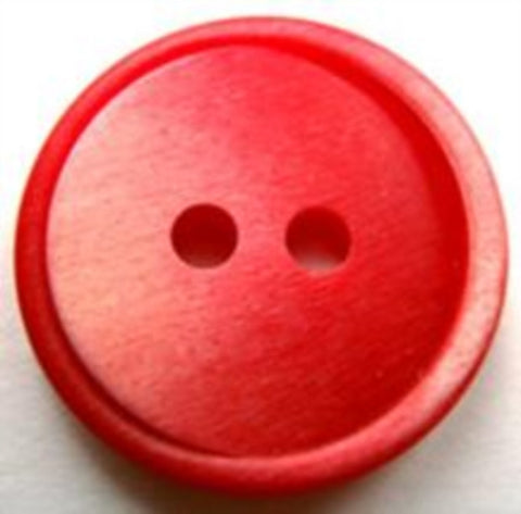 B17717 22mm Frosted Red Soft Sheen 2 Hole Button - Ribbonmoon