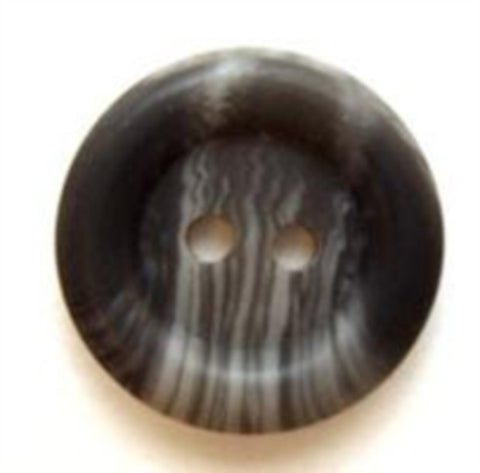 B5067 19mm Dark and Mid Grey Soft Sheen 2 Hole Button - Ribbonmoon