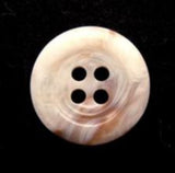 B6445 15mm Naturals and Brown High Gloss 4 Hole Button - Ribbonmoon