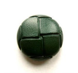 B9143 17mm Hunter Green Leather Effect "Football" Shank Button - Ribbonmoon