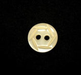 B16527 11mm Cream Pearlised 2 Hole Button wiht an Engraved Pattern - Ribbonmoon