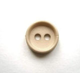 B16716 14mm Pale Ecru Matt Centre 2 Hole Button - Ribbonmoon