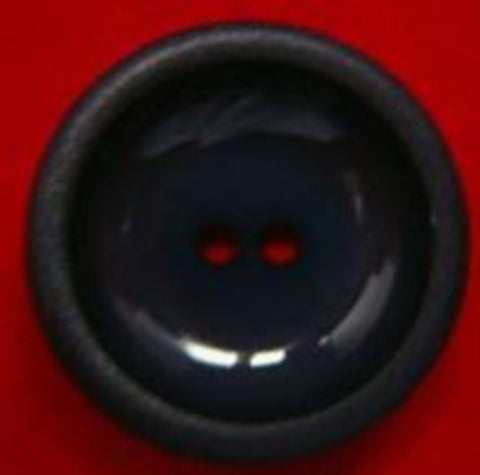 B4714 25mm Moonlight Navy Chunky, Glossy Centre, Matt Rim 2 Hole Button - Ribbonmoon