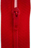 Z2112 20cm Deep Red Nylon Pin Lock No.3 Closed End Zip - Ribbonmoon