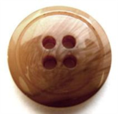 B7570 19mm Tonal Pale Browns and Beige High Gloss 4 Hole Button - Ribbonmoon