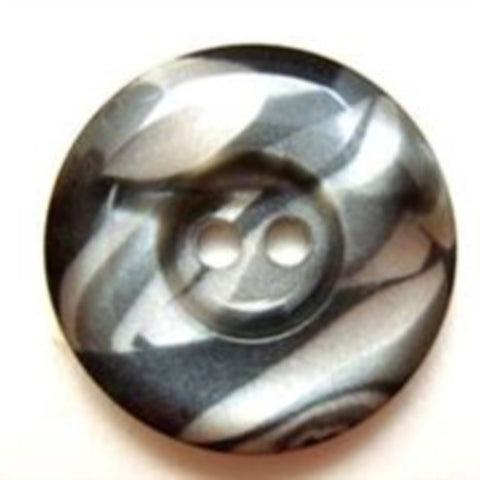 B6667 20mm Tonal Greys Gloss Polyester 2 Hole Button - Ribbonmoon