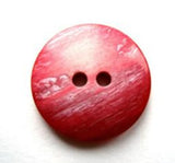 B17900 19mm Tonal Scarlet Berry and Pink 2 Hole Button, Shimmery Elements - Ribbonmoon