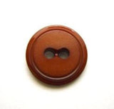 B9137 14mm Rust Brown Matt Centre 2 Hole Button - Ribbonmoon