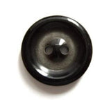 B6888 15mm Black and Frosted Grey High Gloss 2 Hole Button - Ribbonmoon