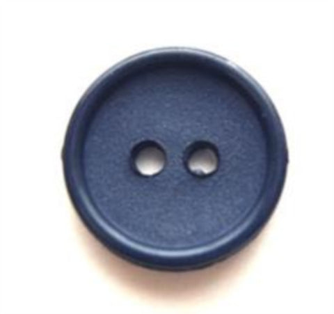 B8242 16mm Light Navy Matt Centre 2 Hole Button - Ribbonmoon